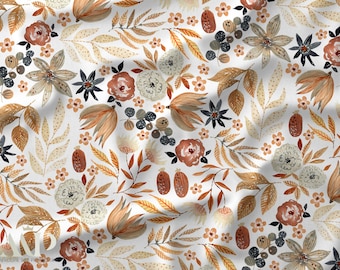 Tissu au mètre Fleurs Sauvage Automne Oeko-Tex, 11 matières