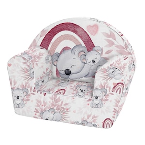 Panels for creating a cover for a Koala Old Pink Children's Club Armchair 100% premium Oeko-Tex cotton