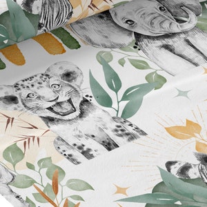 Tessuto al metro Savane Senape e Verde Certificato Oeko-Tex - Creation La Mercerie des Princesses - Cotone, Jersey, French Terry, Impermeabile