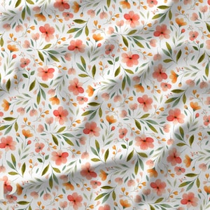Tessuto di cotone con fiori di campo Boho di Mercerie des Princesses - Ideale per una creazione mista per bambini e neonati con un tema floreale Boho