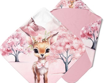 Panneaux pour création d'une Cape de bain Biche Enchantée + lingettes 100% coton premium Oeko-Tex