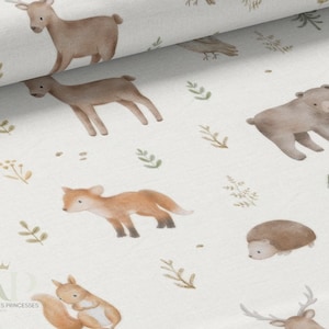 Tessuto al metro Compagnons Des Bois Certificato Oeko-Tex- Creazione per bambini - La Mercerie des Princesses- Cotone, Jersey, French Terry, Impermeabile
