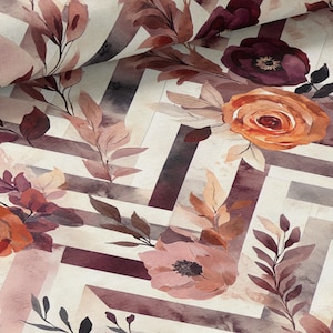 Tessuto Chevron autunnale certificato Oeko-Tex al metro - Creazione per bambini - La Mercerie des Princesses - Cotone, Jersey, French Terry, Impermeabile