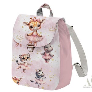 Panneau pour Sac à Dos maternelle Enfant Ballerine à réaliser soi-même 100% coton Oeko-Tex