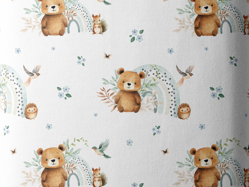 Fabric by the meter Tender Little Bear from Mercerie des Princesses Ideal Children's Creation. Cotton, Jersey, French Terry, Waterproof image 6