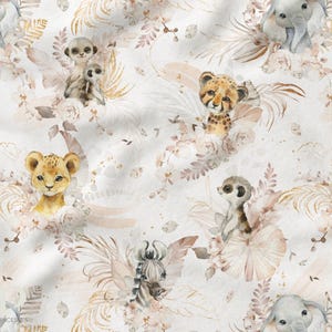 Tessuto al metro Tropic Boho Certificato Oeko-Tex - Creazione per bambini - La Mercerie des Princesses - Cotone, Jersey, French Terry, Impermeabile