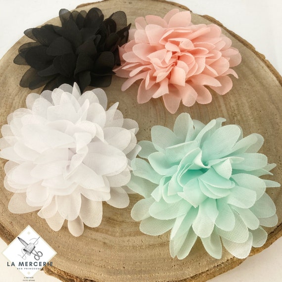 Flores artificiales tela de gasa 10cm para coser adornos - Etsy México