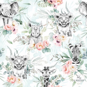 Tessuto al metro Savane Eucalyptus Certificato Oeko-Tex- Creazione per bambini - La Mercerie des Princesses- Cotone, Jersey, French Terry, Impermeabile