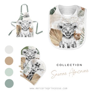 Fabric by the meter African Savane from Mercerie des Princesses Ideal Creation for Children with Savanna theme. Cotton, Jersey, French Terry, Waterproof image 7