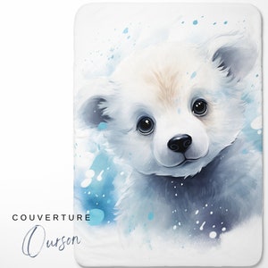 Surakey Couverture Bebe En Polaire Coton 75x100cm, Multifonctionnel Doux Et Melleux Pour Landaus, Personnalisée Pour Nouveau-nés Et Enfants