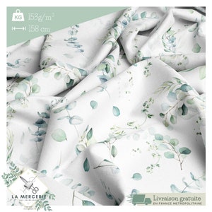 Fabric by the meter Eucalyptus Certified Oeko-Tex Creation for children La Mercerie des Princesses Cotton, Jersey, French Terry, Waterproof image 3