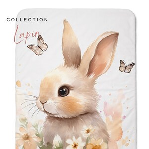 Coupon de Tissu coton Lapin pour couverture 75x100cm Oeko-Tex Idéal pour réaliser une Couverture mixte bébé ou Enfant image 4