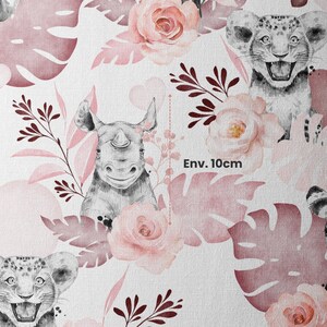 Tissu au mètre Savane Vieux Rose Certifié Oeko-Tex Création enfant La Mercerie des Princesses Coton, Jersey, French Terry, Imperméable image 5