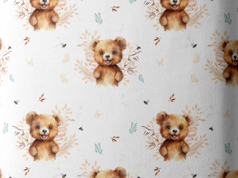 Bear fabric by the meter from Mercerie des Princesses Ideal for a child's teddy bear theme creation Cotton, Jersey, French Terry, Waterproof image 4