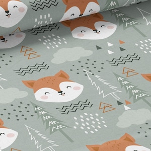 Tessuto al metro Mini Fox Certificato Oeko-Tex - Creation La Mercerie des Princesses - Cotone, Jersey, French Terry, Impermeabile