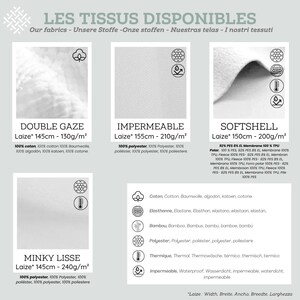 Tissu au mètre Savane Rose et Noir Certifié Oeko-Tex- Création La Mercerie des Princesses- 11 matières disponibles imagen 3