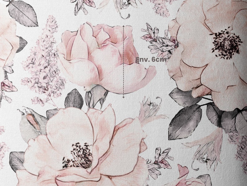 Tissu Coton Fleurs Vintages de la Mercerie des Princesses Idéal pour confectionner des créations mixte pour enfants et bébé, shabby chic image 3