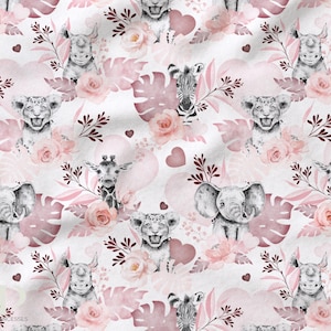 Tessuto al metro Savannah Rosa Antico Certificato Oeko-Tex - Creazione per Bambini - La Mercerie des Princesses - Cotone, Jersey, French Terry, Impermeabile