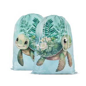 Panneaux pour création d'un Pochon Tortue Garçon 100% coton premium Oeko-Tex