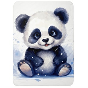 Coupon de Tissu coton Panda pour couverture 75x100cm Oeko-Tex - Idéal pour réaliser une Couverture mixte bébé ou  Enfant!