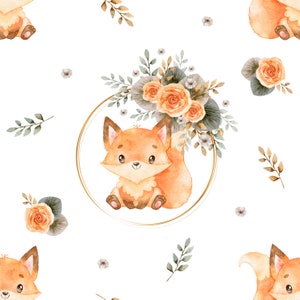 Tessuto al metro Little Fox Certificato Oeko-Tex - Creazione per bambini - La Mercerie des Princesses - Cotone, Jersey, French Terry, Impermeabile