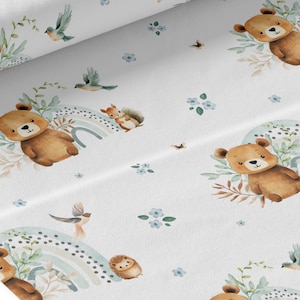 Tessuto al metro Tenero Orsetto della Mercerie des Princesses - Creazione ideale per bambini. Cotone, Jersey, French Terry, Impermeabile