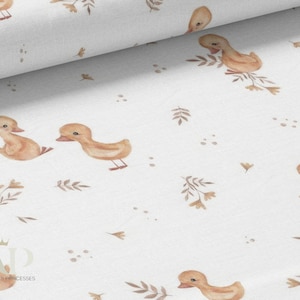 Tessuto al metro Piccole Anatre Certificato Oeko-Tex Creazione La Mercerie des Princesses - Cotone, Jersey, French Terry, Impermeabile