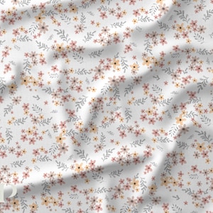Tessuto al metro Fiori Pastello Acquerello Certificato Oeko-Tex - Creation La Mercerie des Princesses - Cotone, Jersey, French Terry, Impermeabile