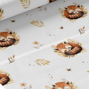Morbido tessuto Panda al metro di Mercerie des Princesses - Ideale per creazioni per bambini a tema panda - Cotone, Jersey, French Terry, Impermeabile