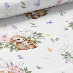 Tessuto al metro Coniglietti Certificato Oeko-Tex - La Mercerie des Princesses - Cotone, Jersey, French Terry, Impermeabile