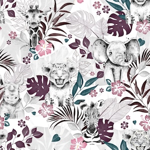 Tessuto al metro Savane Aubergine Certificato Oeko-Tex- Creazione per bambini - La Mercerie des Princesses- Cotone, Jersey, French Terry, Impermeabile