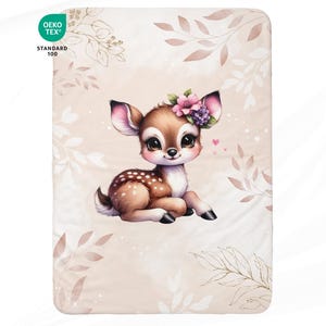 Buono sconto per coperta in tessuto di cotone Baby Fawn Pastel Beige 75x100cm Oeko-Tex - Ideale per realizzare una coperta mista per neonati