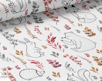 Tissu au mètre Foret Enchantée Certifié Oeko-Tex- Création enfant - La Mercerie des Princesses- Coton, Jersey, French Terry, Imperméable