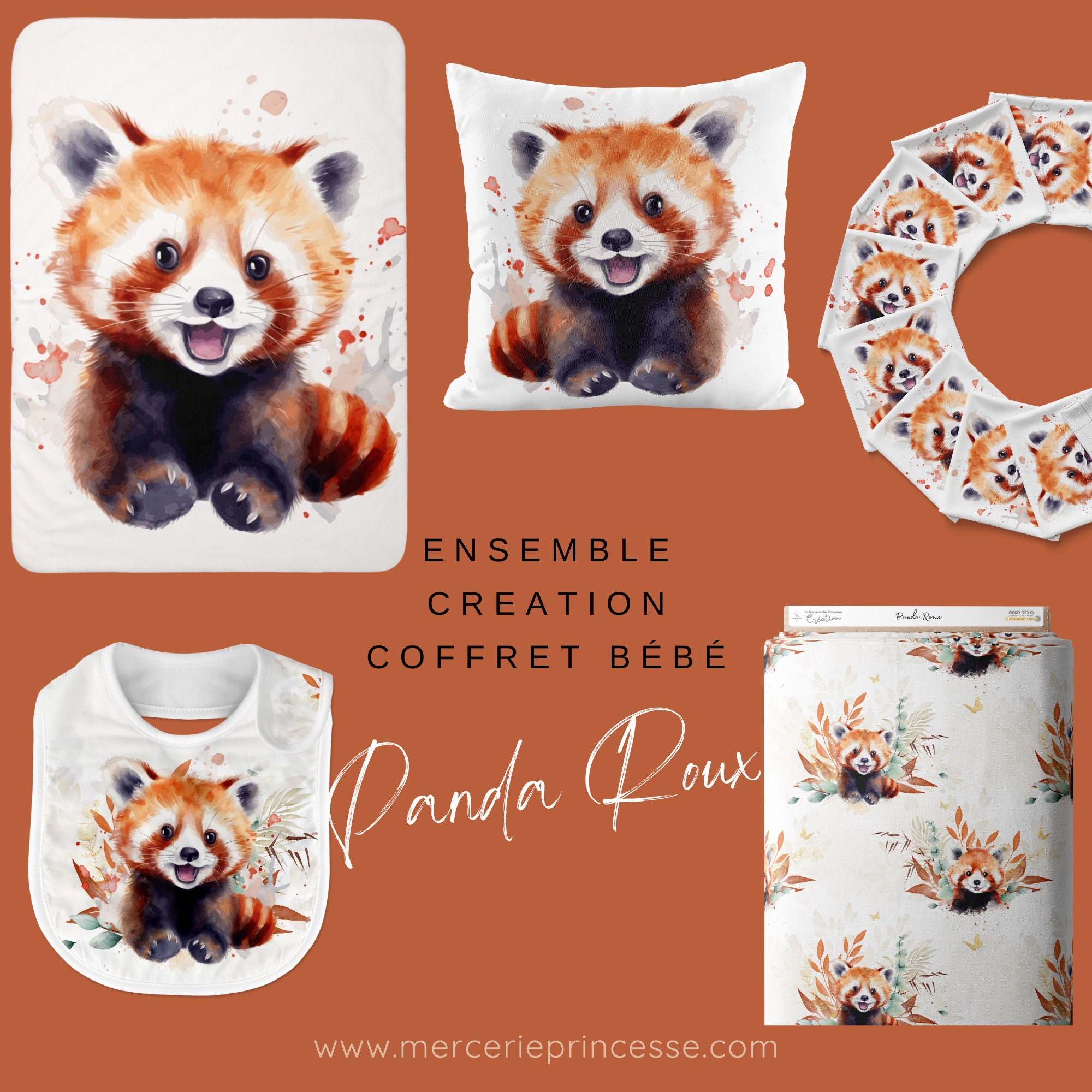 Ensemble Panda Roux pour creation Bebe coffret de naissance complet A COUDRE Etsy France
