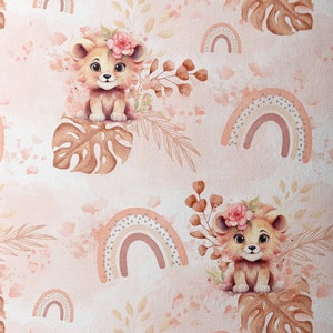 Tissu au mètre Rainbow Lion Certifié Oeko-Tex La Mercerie des Princesses Coton, Jersey, French Terry, Imperméable image 5