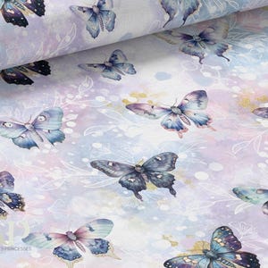 Tessuto al metro Farfalle Certificato Oeko-Tex- Creazione per bambini - La Mercerie des Princesses- Cotone, Jersey, French Terry, Impermeabile