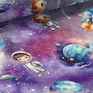 Tessuto astronauta certificato Oeko-Tex al metro - La Mercerie des Princesses - Cotone, Jersey, French Terry, Impermeabile