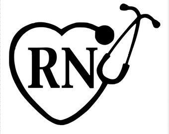 RN Heart Sticker