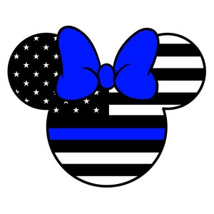 Mickey or Minnie Thin Blue Line Sticker - Etsy
