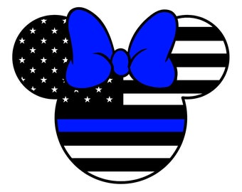 Thin Blue Line Mickey (LOVE THE BLUE,MICKEY PNG FILE Inspire Uplift)