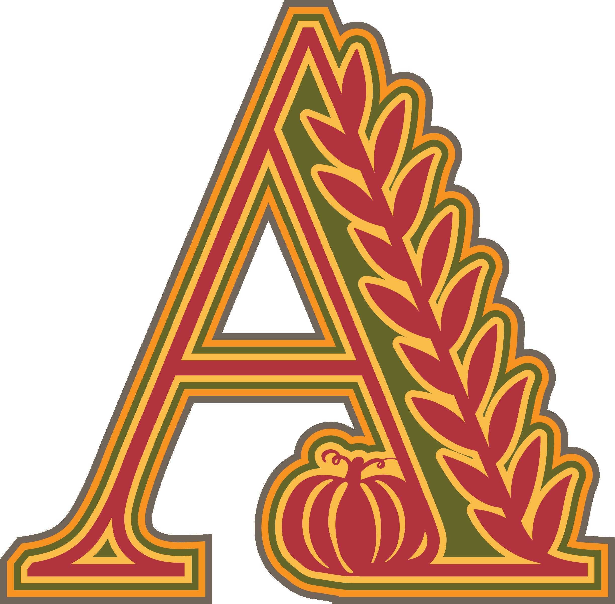 Fall Layered Letter Alphabet SVG Cut Files 3D Autumn Etsy