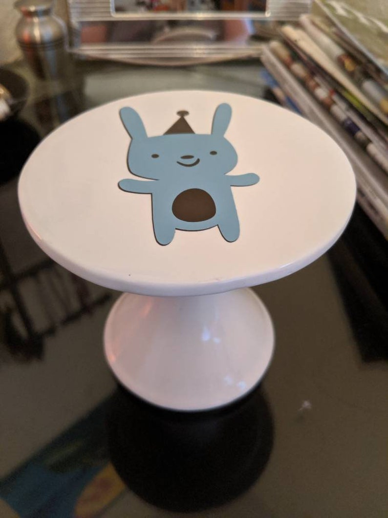 Blue bunny cupcake stand