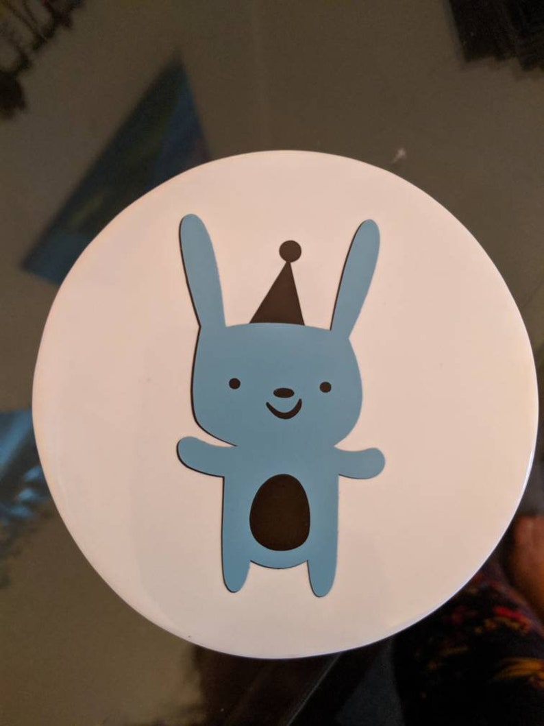 Blue bunny cupcake stand