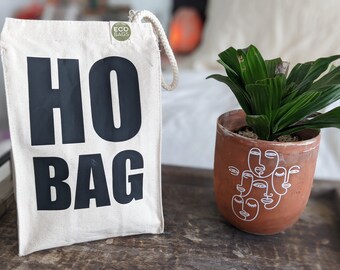 Ho Bag organic cotton lunch bag/lunch sack/funny lunch bag