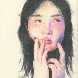 Original colored pencil drawing