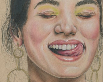Original colored pencil drawing