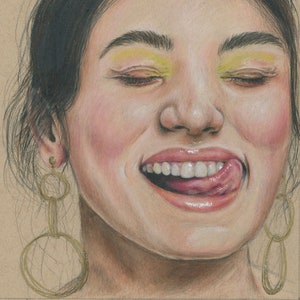 Original colored pencil drawing