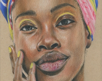 Original colored pencil drawing