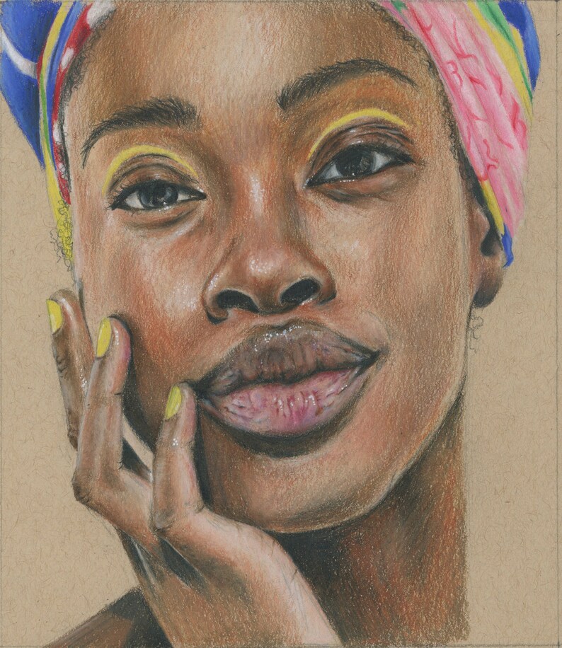 Original Colored Pencil Drawing Etsy