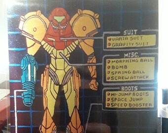 Metroid Samus Character profile Aluminum Art Print (standard comic book size)